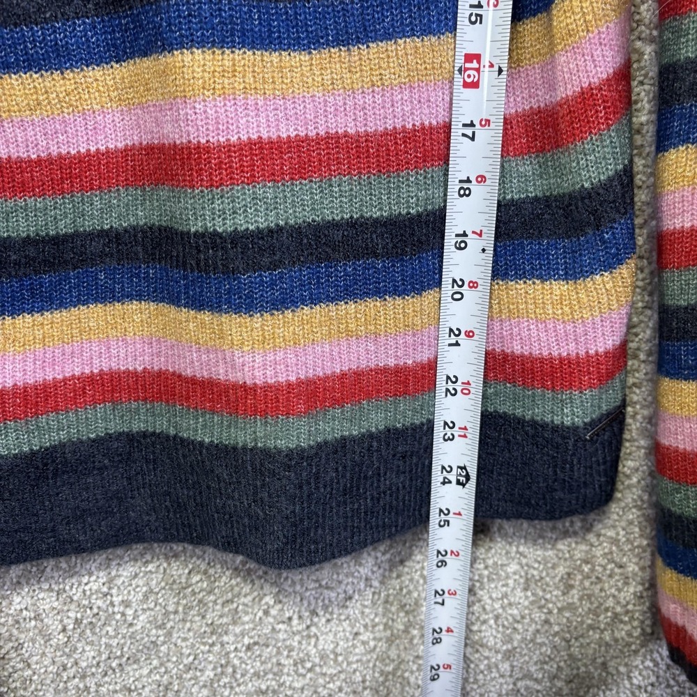 Abercrombie & Fitch Sweater Womens Medium Multicolor Striped Boat Neck Bow Knit‎ - Picture 5 of 6
